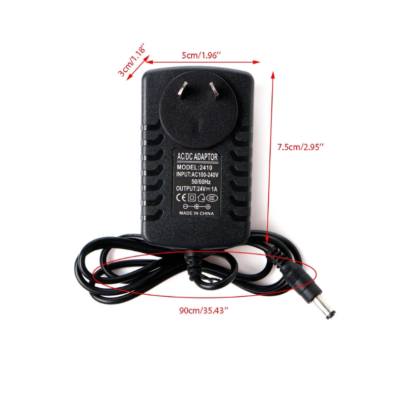 Bộ Sạc Zonge Ac 100-240v Sang Dc 24v 1a Us / Eu / Au / Uk