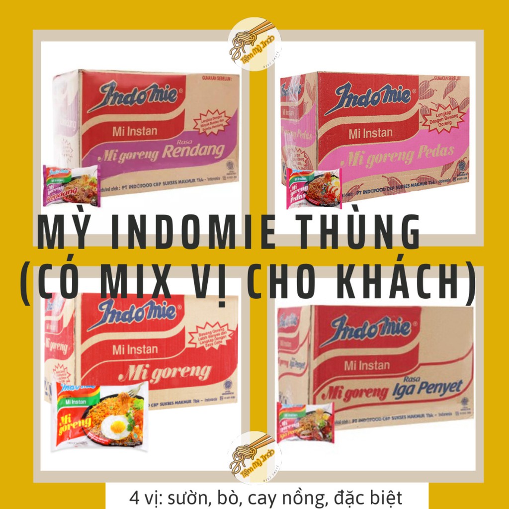 [Siêu Ngon] Thùng MÌ TRỘN INDOMIE/ MÌ XÀO KHÔ GORENG cực hấp dẫn đủ vị. | BigBuy360 - bigbuy360.vn