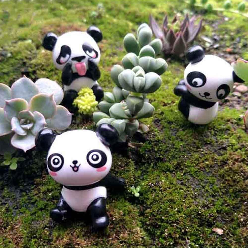 Set 8 Mô Hình Gấu Trúc Hoạt Hình Mini Trang Trí Tiểu Cảnh DIY|Áo Thun In Hình Vui Nhộn Phong Cách Trung Hoa