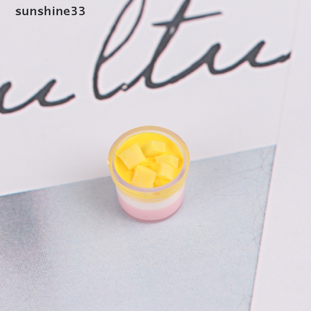 SU 1:12 Dollhouse Miniature pudding Dolls Kitchen Food Accessories Simulation Toys n