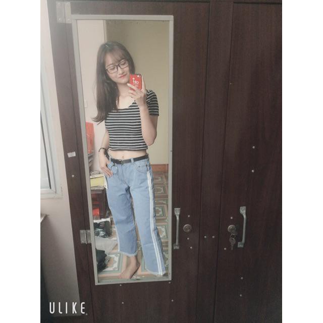 Quần baggy jean 2 sọc tua | BigBuy360 - bigbuy360.vn