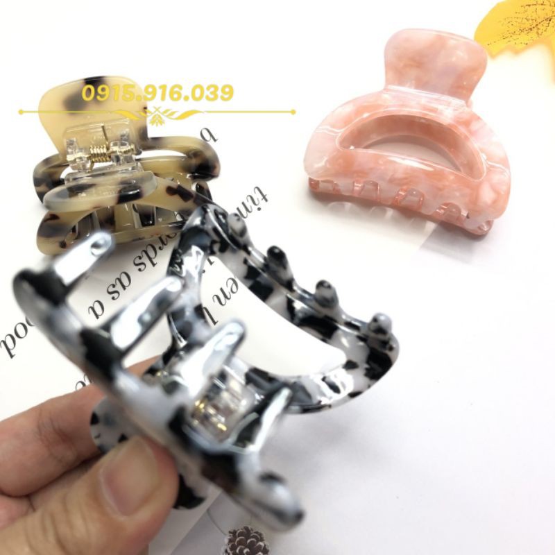 Kẹp Tóc Nhựa Vòng Cung Phối Màu, kẹp càng cua nhựa arylic