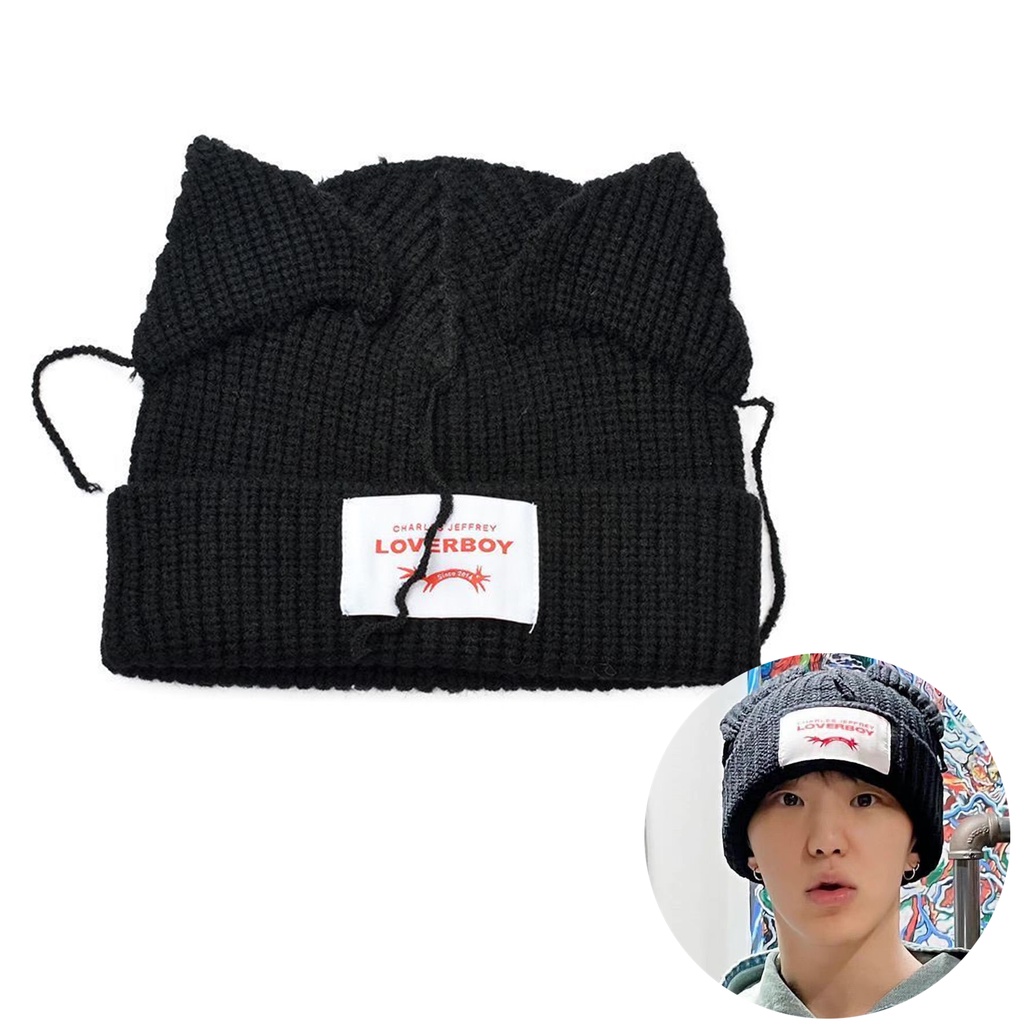 Mũ Len Dệt Kim Hình Tai Mèo Phong Cách Kpop SEVENTEEN HOSHI