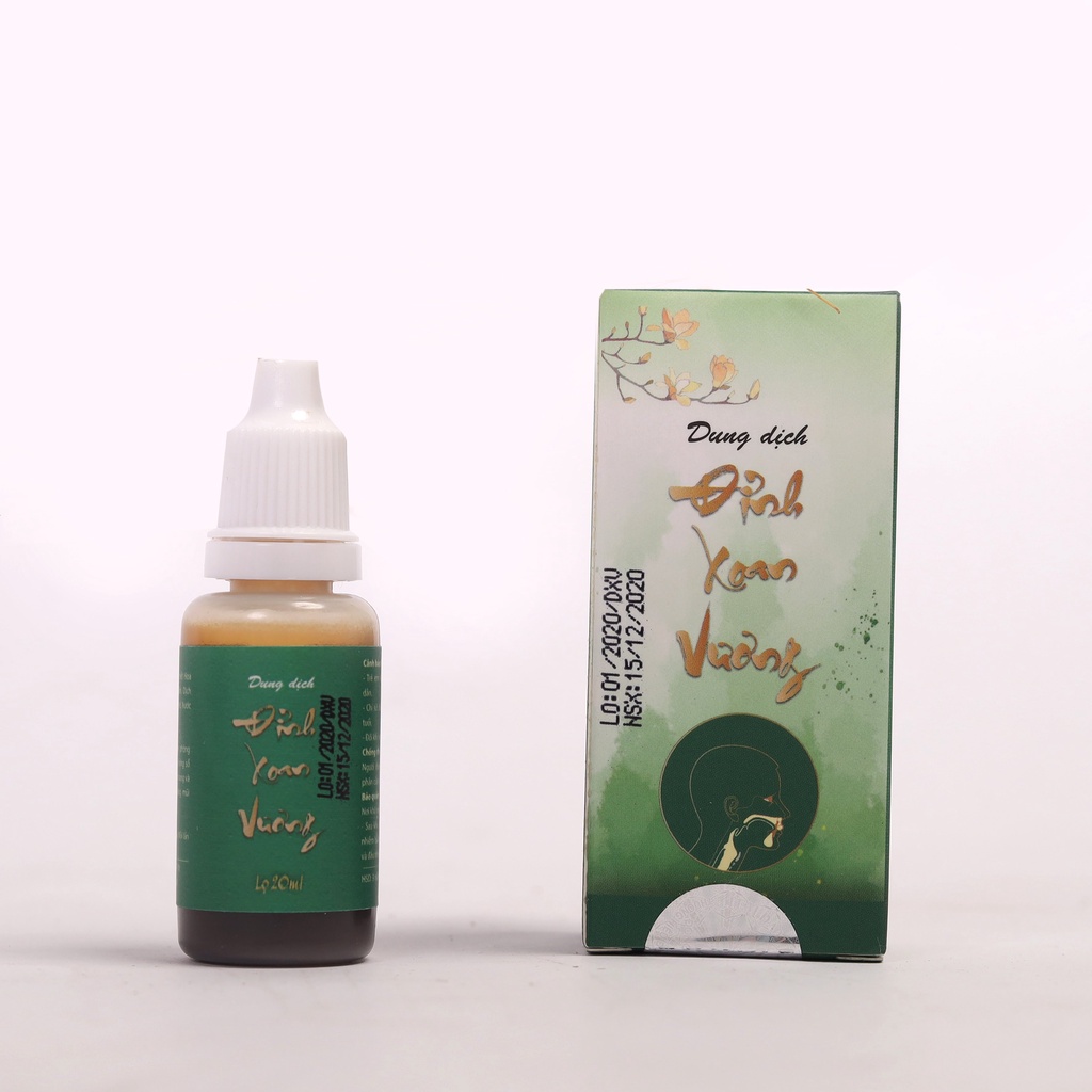 Dung dịch nhỏ mũi thảo dược Đỉnh Xoan Vương lọ 20ml hỗ trợ viêm xoang mũi dị ứng, giúp giảm đau đầu - Đông Y Lan Chi