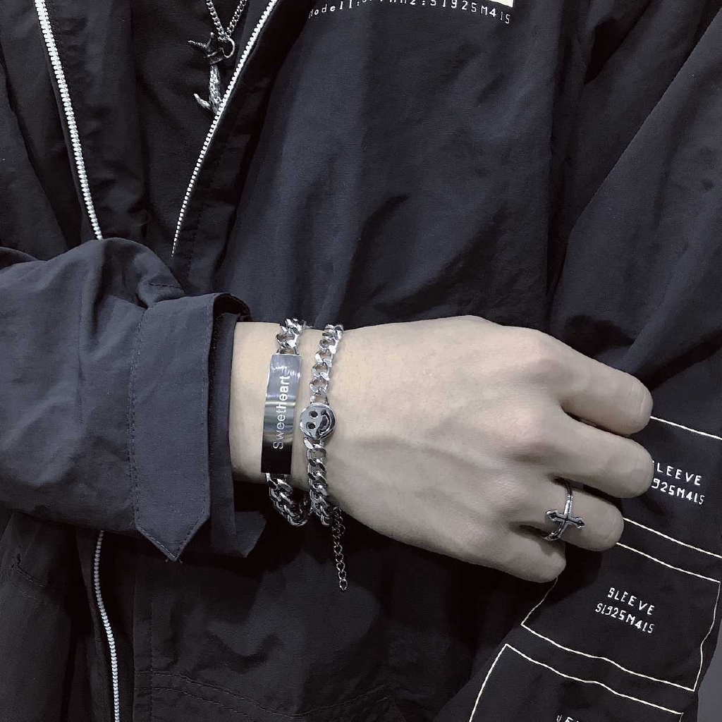 Vòng Đeo Tay Bằng Thép Titan Thời Trang Cao Cấp Cho Nam/Nữ