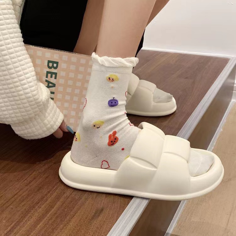 Dép Đi Trong Nhà Đế Dày Khử Mùi Chống Trượt Màu Sắc Đơn Giản Dành Cho Nam Và Nữ