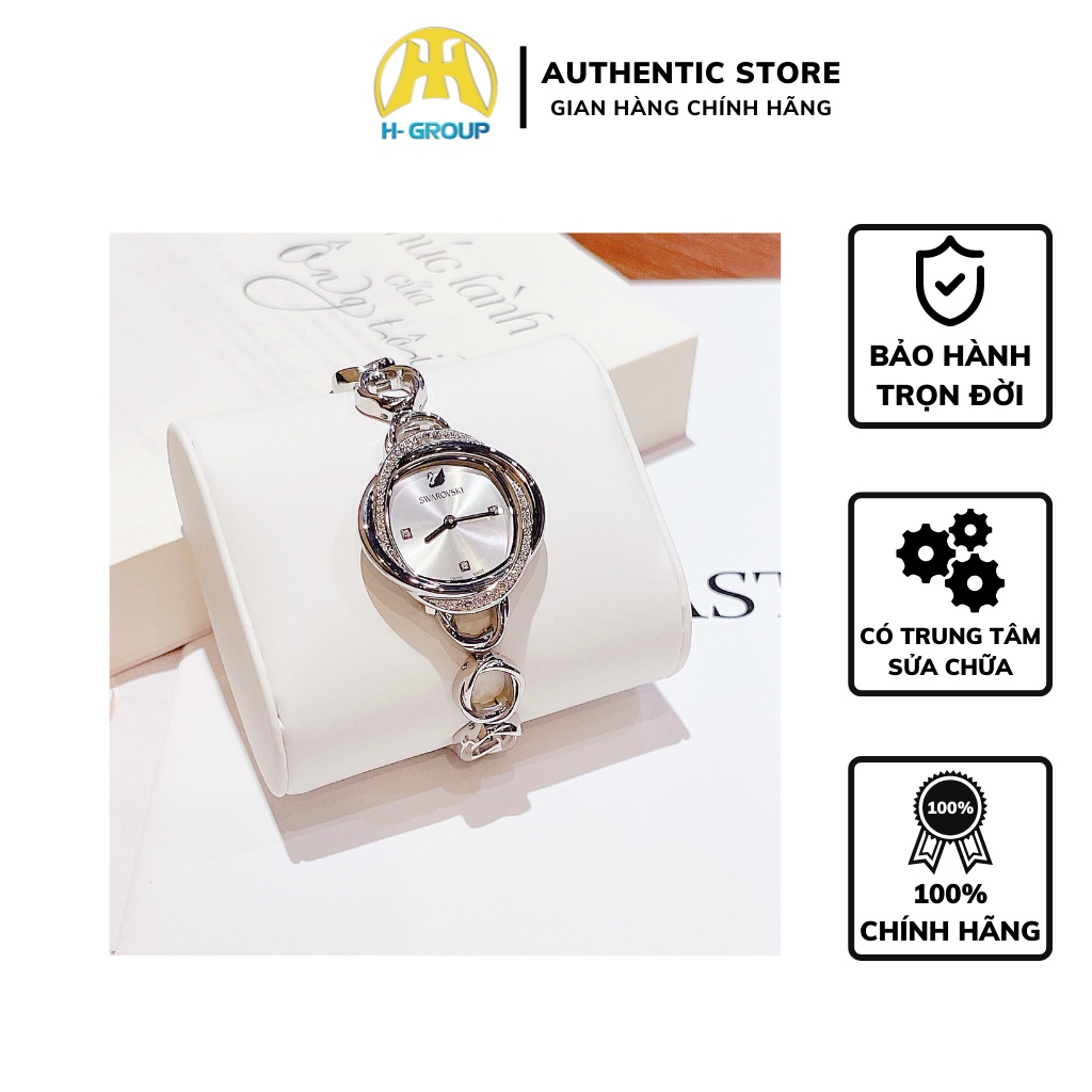 Đồng hồ nữ Swarovski Flower, đá Swar, kính sapphire chống trầy