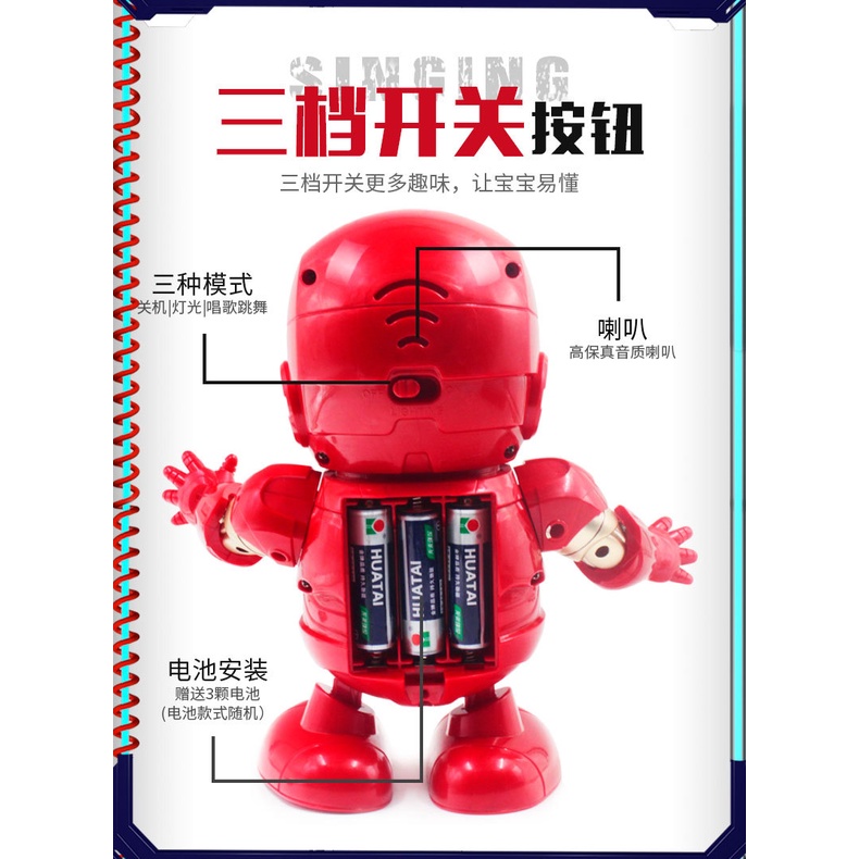 Đồ chơi robot có thể hát và nhảy, rô bốt nhảy múa cho bé