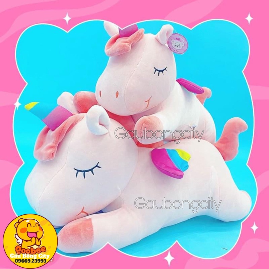Gấu Bông Kì Lân Nằm - Thú nhồi bông ngựa unicorn hàng cao cấp