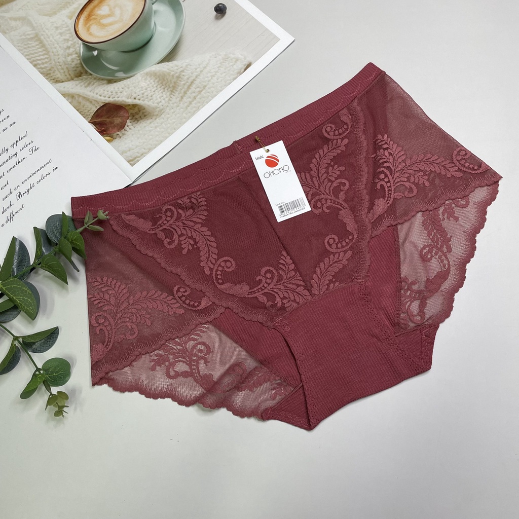Quần lót cotton phối ren mềm đẹp , mẫu quần cạp cao form to thoải mái KGE 1029
