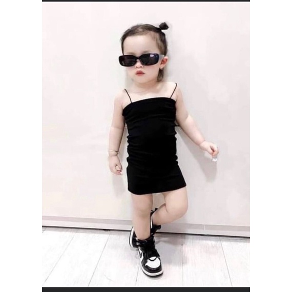 Váy 2 dây màu trơn cực xinh cho bé gái - V2DCT