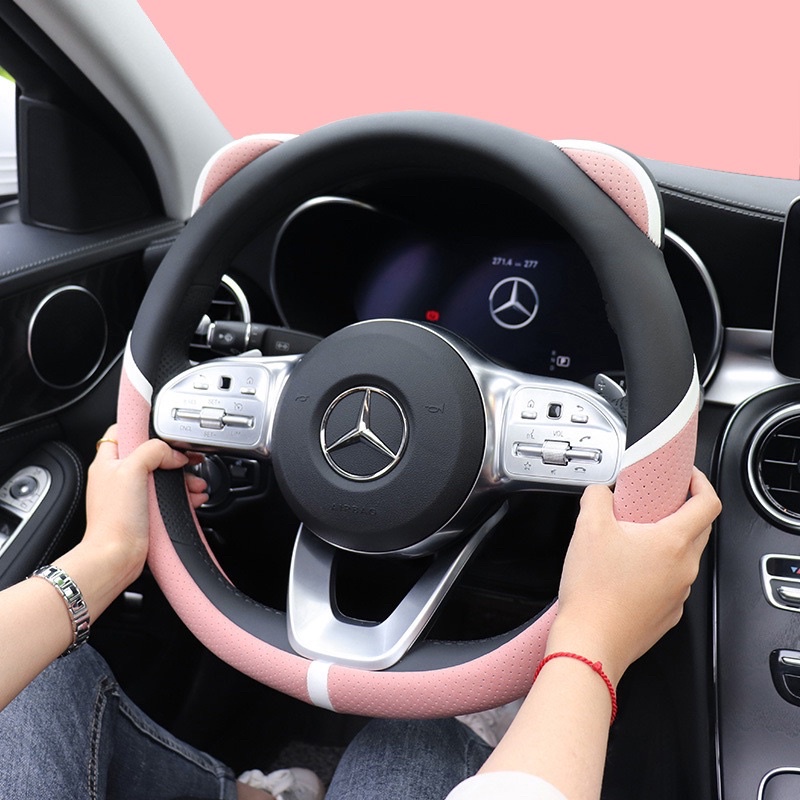 Bọc Vô Lăng Ô Tô Hình Tai Mèo Dễ Thương 38 cm phù hợp với các loại xe hơi