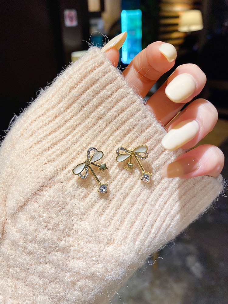 Bông Tai Hình Nơ Xinh Xắn Đơn Giản Dành Cho Nữ 2020