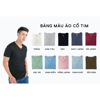 [Áo thun trơn Cổ Tim] - Nam Gold Rhino cao cấp, hàng xuất khẩu - FORM SUÔNG