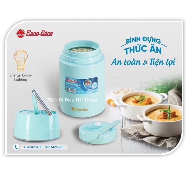Bình Đựng Thức Ăn Giữ Nhiệt Rạng Đông RD 0850 N1.T - Màu Random - Bảo hành 12 tháng