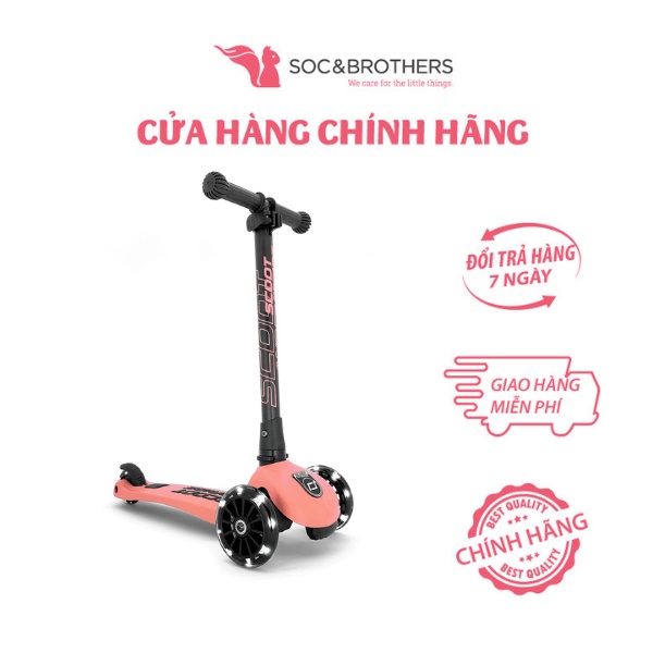 Xe scooter trẻ em Scoot and Ride Highwaykick 3 LED màu Peach