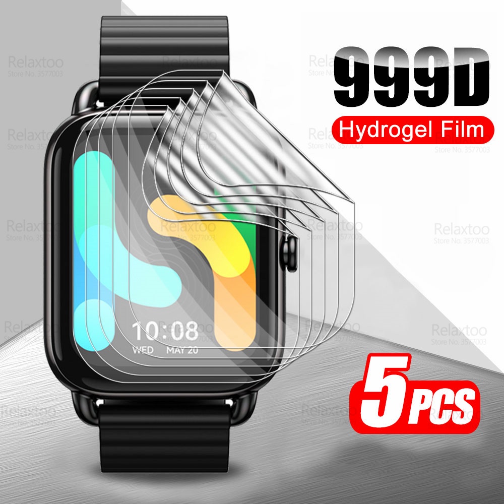 Set 5 Kính Cường Lực 999D Bảo Vệ Màn Hình Đồng Hồ HAYLOU RS4 Plus RS4Plus RS 4 Plus