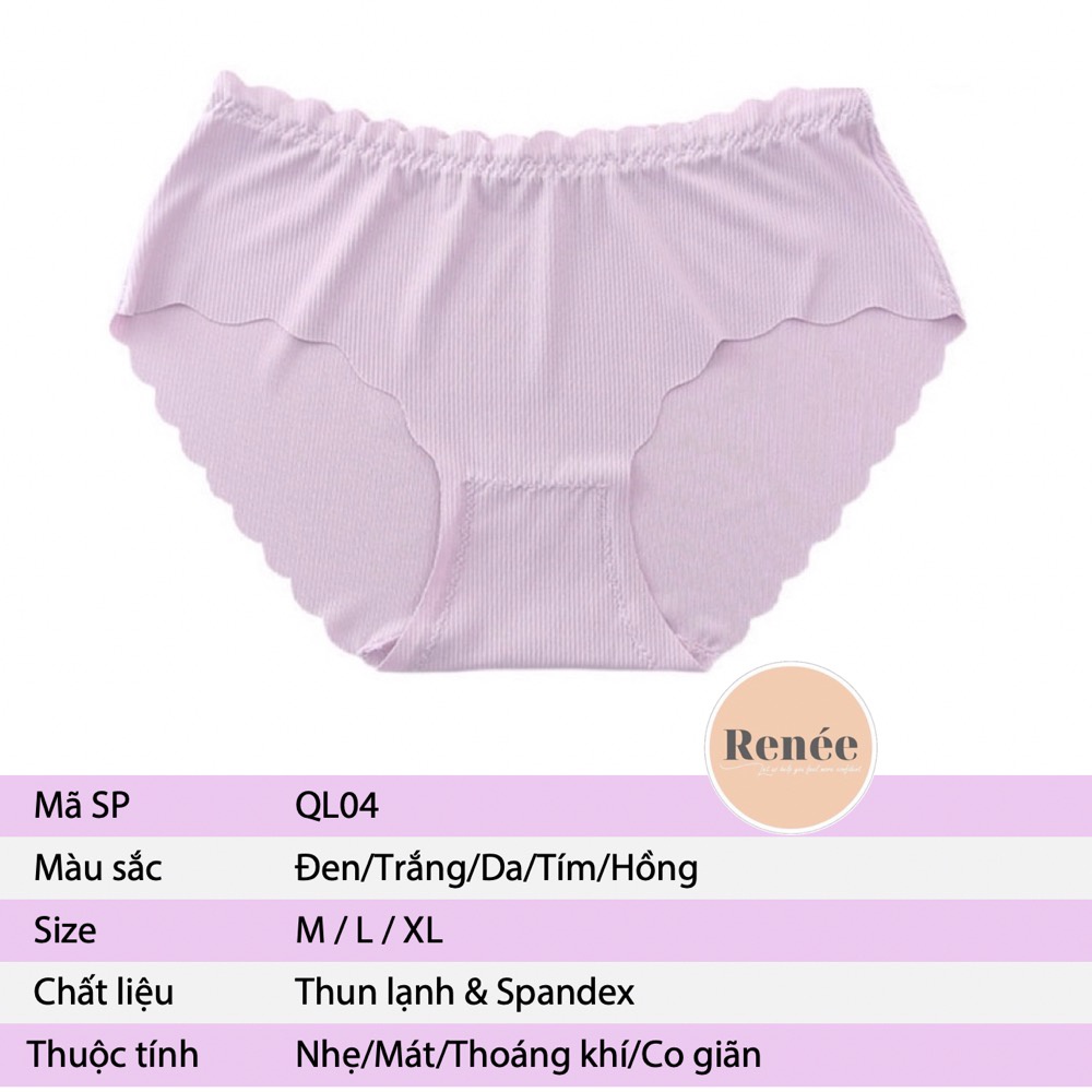 Quần Lót Nữ Đúc Su Gân Tăm Viền Sóng Nữ Tính RENEE Store - QL04 | BigBuy360 - bigbuy360.vn