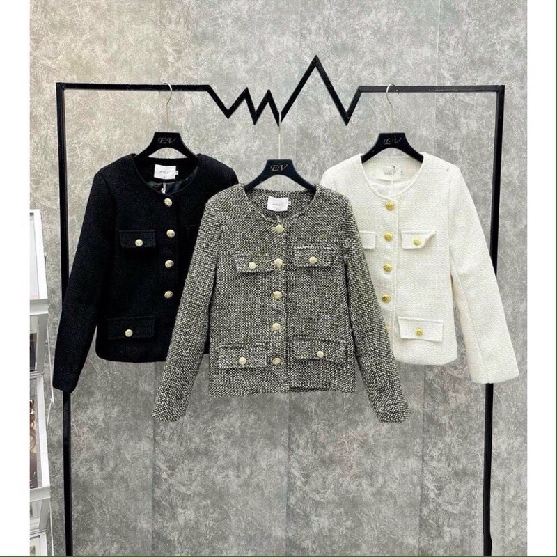 Áo Dạ Dài Tay Cúc Ngọc Hai Lớp Kèm Ảnh Thật | BigBuy360 - bigbuy360.vn