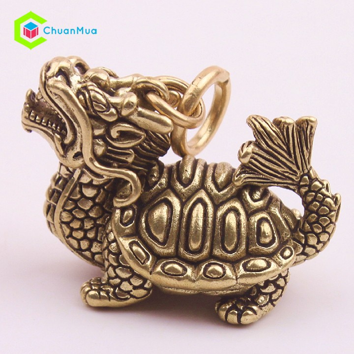 Móc Chìa Khóa Đồng LONG QUY ( Phong Thủy, Cao Cấp, Giá Sỉ, Phối Decor, Trang Trí,... Tặng Khoen Đồng)