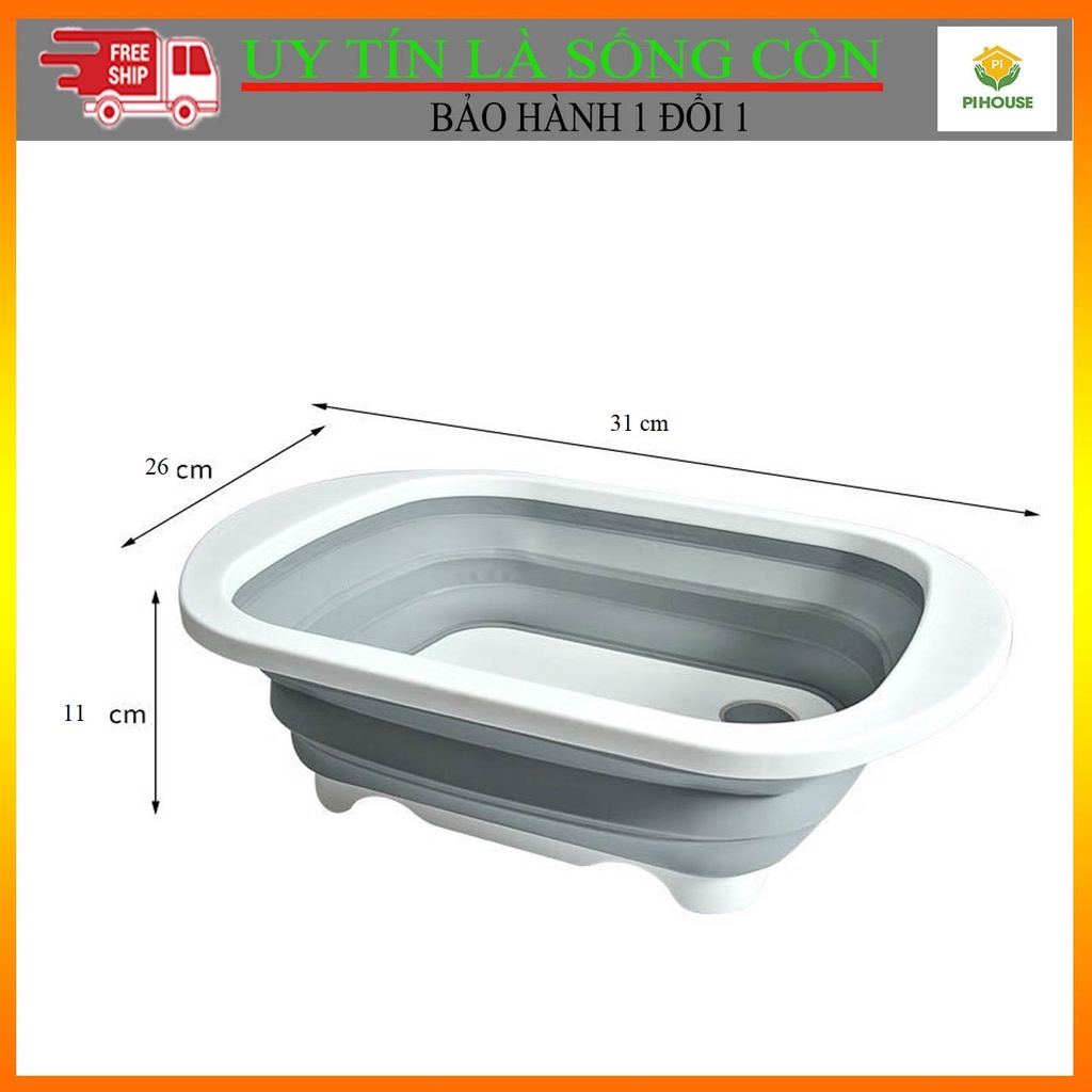 Chậu kèm thớt đa năng 2 in 1 tiện lợi sử dụng trong nhà bếp