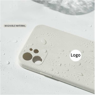 Ốp điện thoại silicone mềm vuông góc màu trắng bảo vệ toàn diện chống sốc thích hợp cho iPhone12 13 13 Pro Max Mini