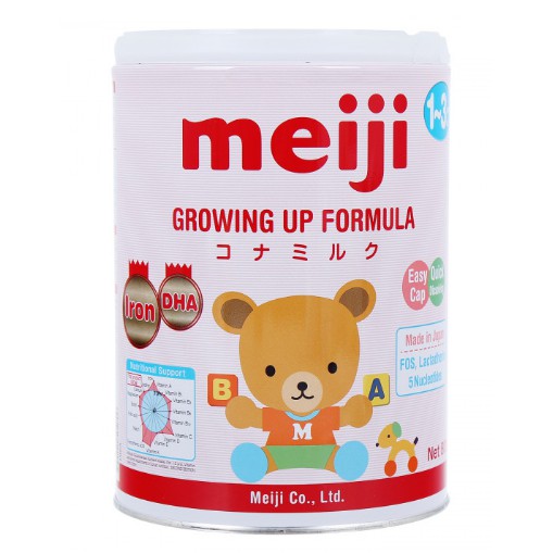 Meiji hộp sắt 800g cho bé từ 1 tới 3 tuổi [mẫu mới] date 02.2023