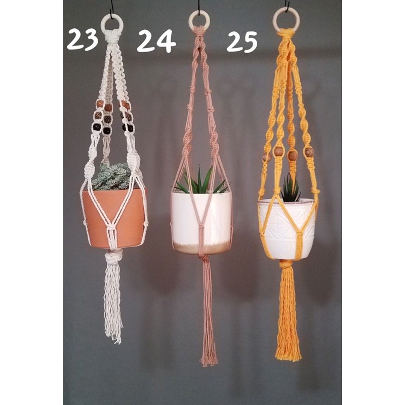 Dây treo cây macrame trang trí sân vườn, Decor phòng, hiên nhà