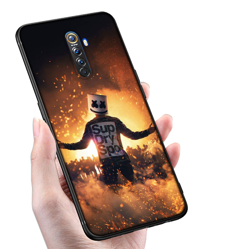 Ốp Điện Thoại Silicon Mềm Đen Hình Dj Marshmello Cho Realme Narzo 20 Pro 7 X7 Pro X7 C2 C3 C11 Xc52