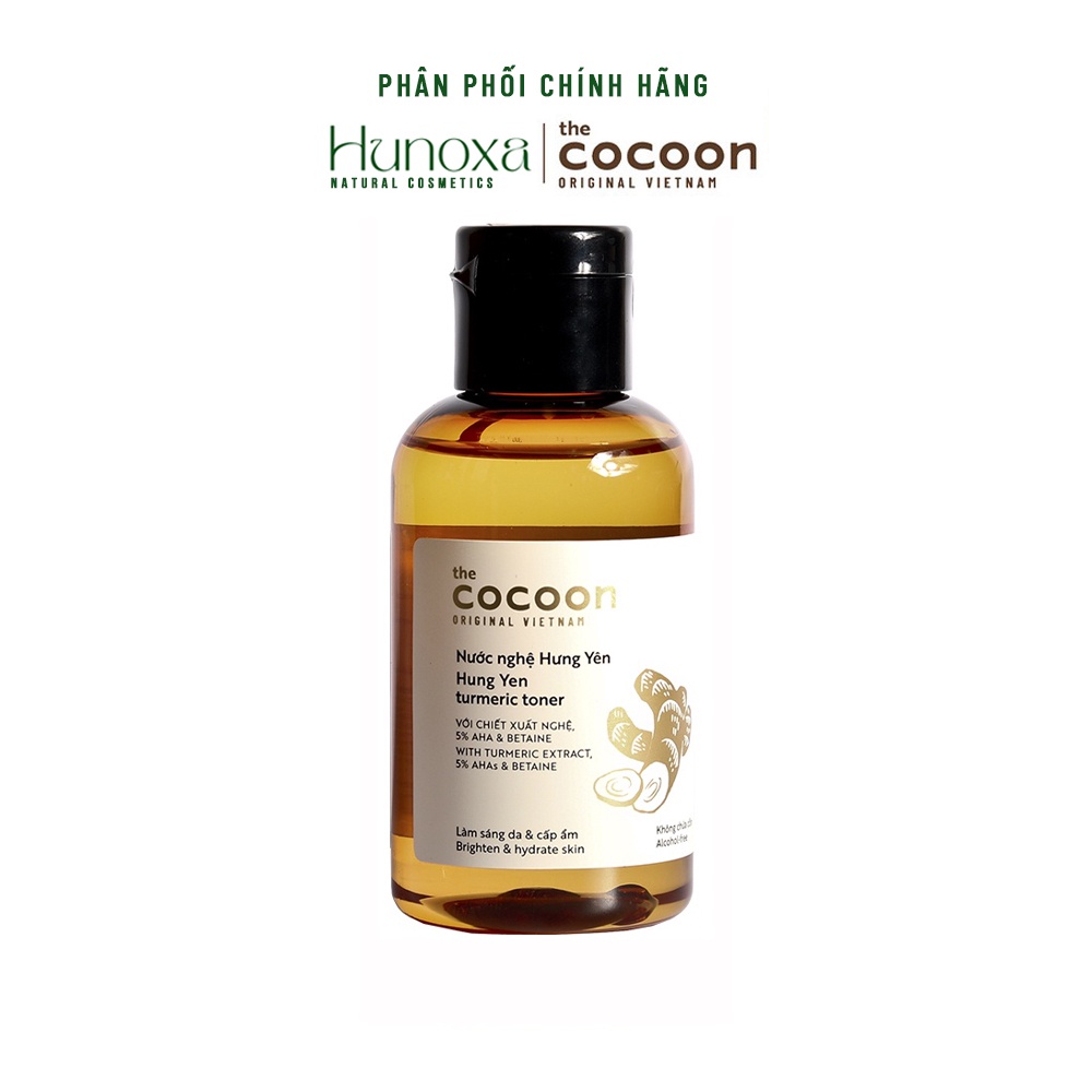 Nước nghệ Hưng Yên cocoon 140ml (Turmeric toner) da sáng mịn rạng rỡ - HUNOXA