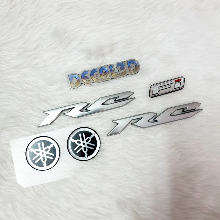 TEM RC CHỮ NỔI TẶNG KÈM LOGO YAMAHA & FI HÀNG CAO CẤP SIÊU NÉT