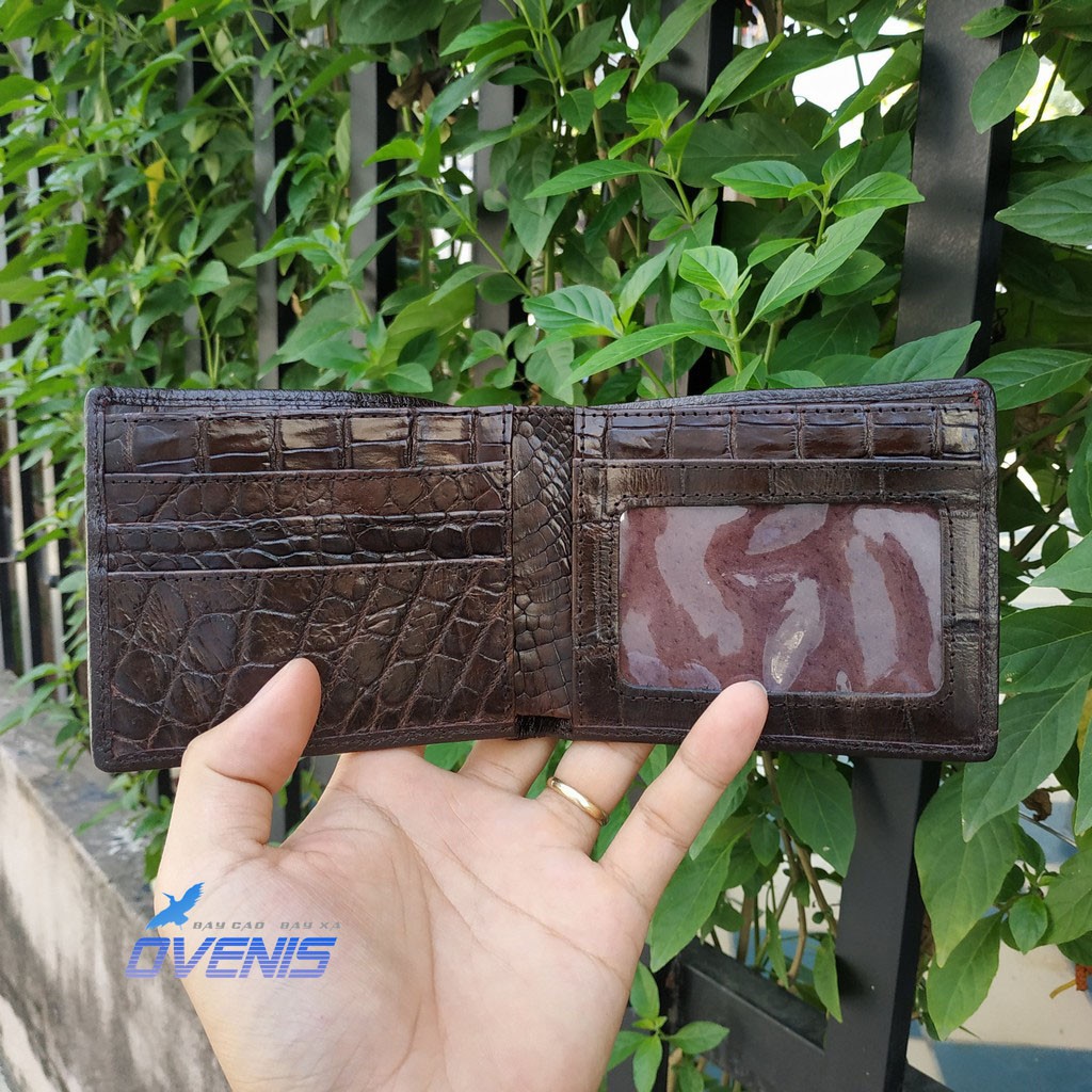 VÍ NAM NGANG NGUYÊN BÀN TAY CÁ SẤU 2 MẶT SANG CHẢNH