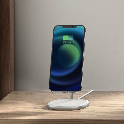 Bộ sạc không dây Baseus Swan, Giá đỡ để bàn tích hợp sạc cho iPhone 12, 15W