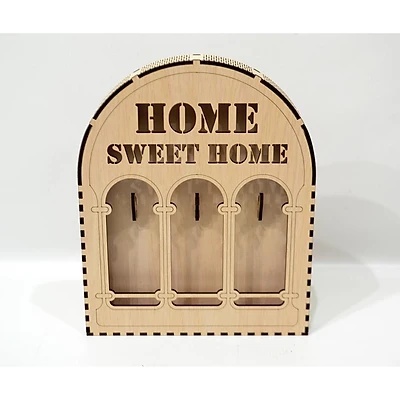 Hộp gỗ móc chìa khóa treo tường đa năng