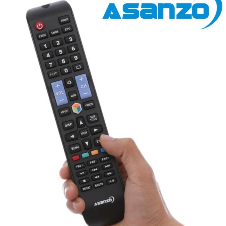 Điều khiển Remote TV ASANZO Smart - Remote TIVI ASANZO Loại Dài MẪU CÓ QUẢ BÓNG LỤC GIÁC BẢO HÀNH ĐỔI MỚI