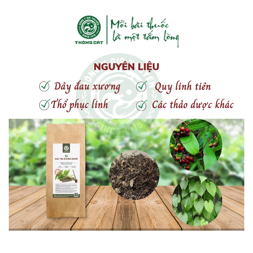 Trà thảo mộc hỗ trợ bổ xương khớp, tăng tiết dịch khớp cho người cao tuổi_Trà túi lọc Thông Cát Since 1918