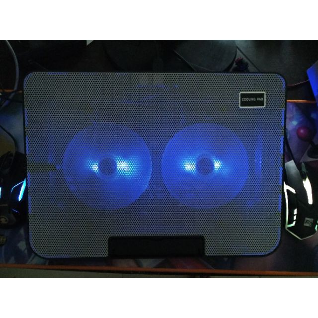 Đế tản nhiệt Laptop Cooling Pad N99 - 2 quạt cực mát, đèn led, đế nâng 45 độ - 17 inch trở xuống - Có quà khuyến mãi