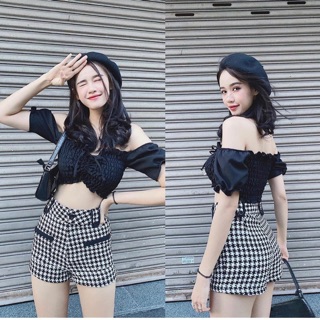 Áo croptop trễ vai