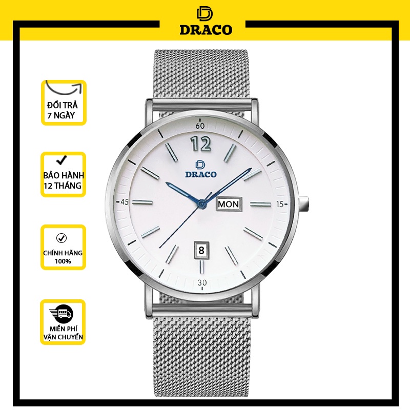 Đồng hồ nam Draco D21-ST01 "The First Boy" TRẮNG