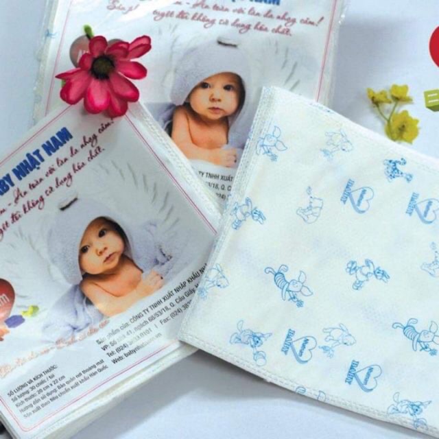 Tấm lót phân su sơ sinh 3 lớp Nhật Nam 20x22cm