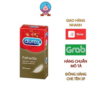 Bao cao su Durex Fetherlite ( hộp 12 bao ) - An toàn, sức khoẻ Mabu Shop