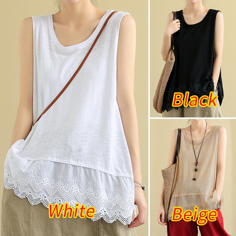 Áo ZANZEA Không Tay Phối Ren Thời Trang Cho Nữ | BigBuy360 - bigbuy360.vn