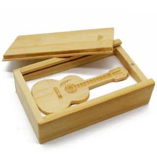 Usb 2.0 Hình Đàn Ghi Ta Bằng Gỗ Tre