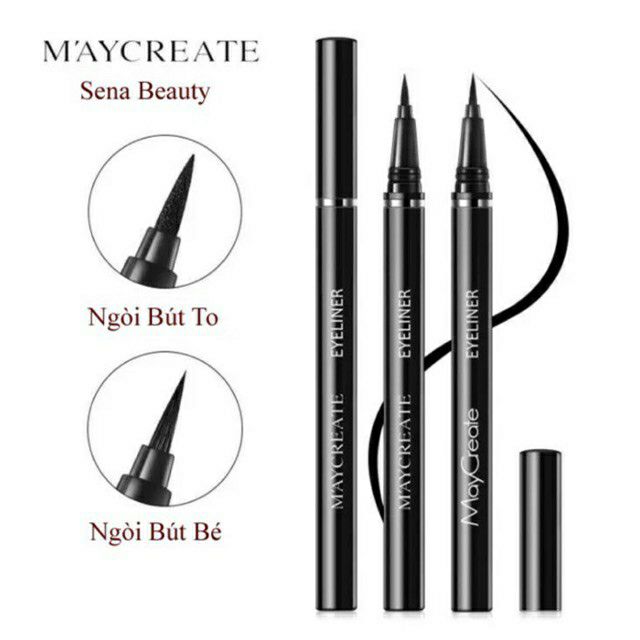 Bút kẻ mắt,kẻ mắt nước Maycreate Eyeline không thấm nước,không lem,không trôi,đầu bút mảnh,đường kẻ sắc nét