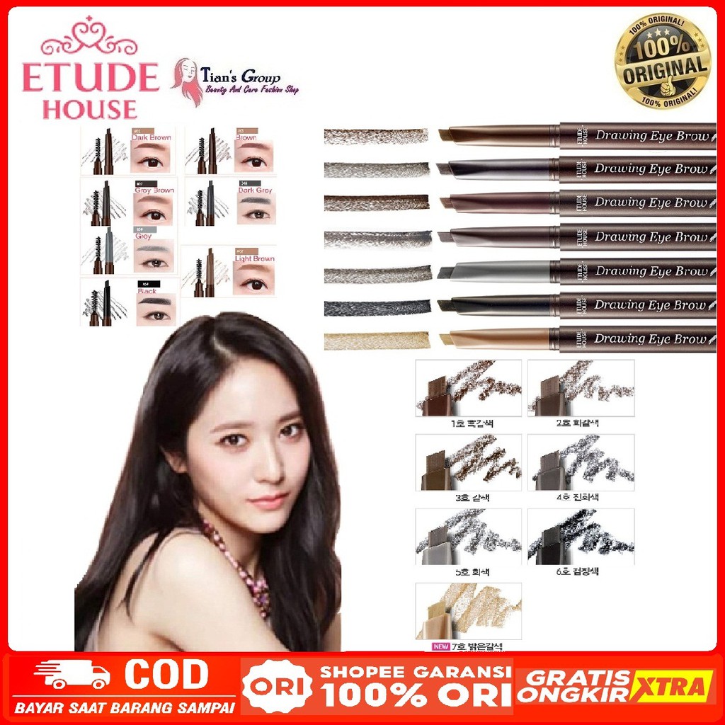 Etude House (Hàng Mới Về) Chì Kẻ Lông Mày 7 Màu Tùy Chọn Phong Cách Hàn Quốc