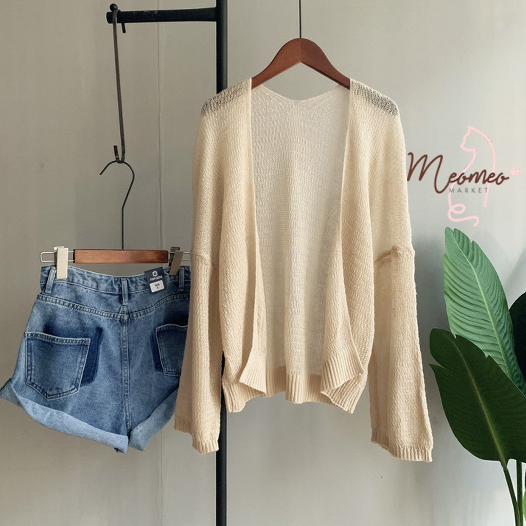 Áo Khoác Cardigan Nữ Lưới - Áo Khoác Mỏng Len Dệt Kim Lên Form Nhẹ Nhàng Mix Đồ Thoải Mái