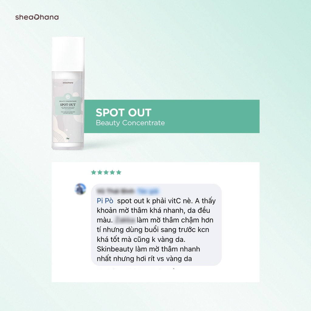 Tinh chất trắng da giảm thâm nám làm đều màu da chống oxy hóa và phục hồi DNA tổn thương SheaGhana 30g