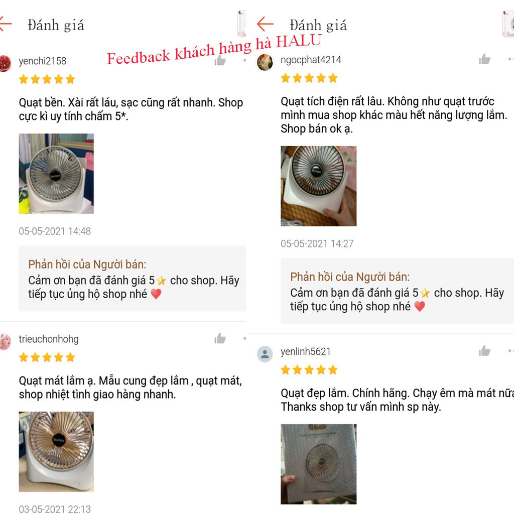 (Dùng 5h-6h) Quạt Sạc Tích Điện Để Bàn Super 3 Chế Độ Mát, Để Bàn Làm Việc, Văn Phòng.... (BH 12 Tháng) | BigBuy360 - bigbuy360.vn