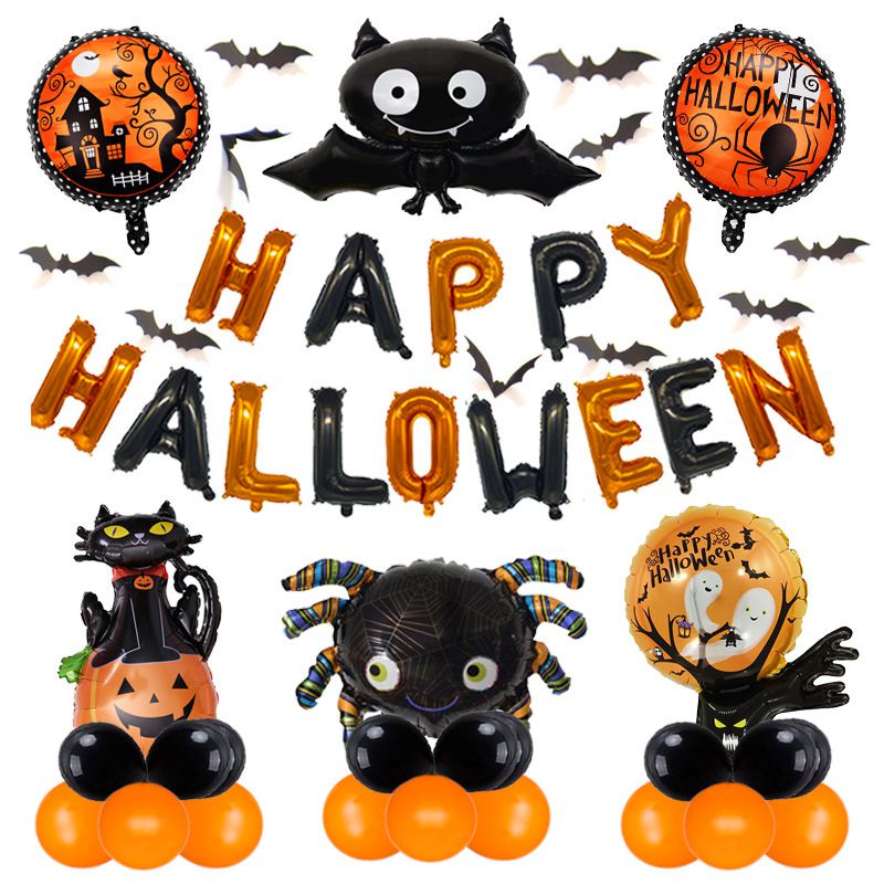 Bong bóng lá nhôm chủ đề Halloween trang trí tiệc tùng tiện dụng
