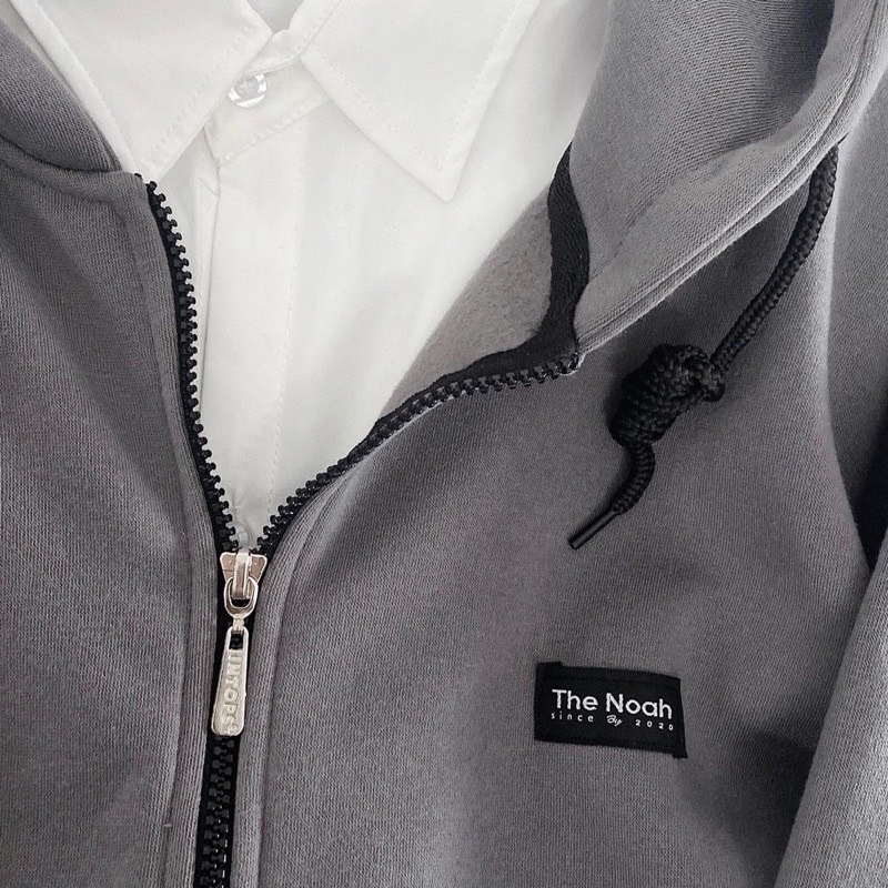 [HÀNG ĐẸP] Áo Khoác Nỉ Mũ Zip Kéo Khoá TAG CHỮ THENOAH From To Unisex( kèm video ảnh thật)